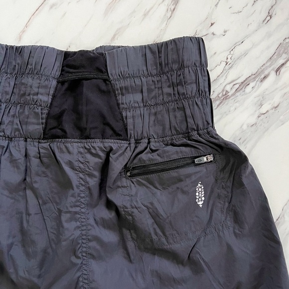 Free People Movement Black Smocked Running Shorts - Picture 2 of 7